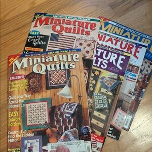 Set of 5 Miniature Quilts magazines - an assortment of quilting craft magazines